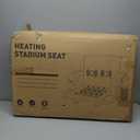 HOPERAN Massage Heated Stadium Seats for Bleachers with Back Support & Lumbar Pillow, 3 Level Heating & 6 Modes Massage Portable Heated Stadium Chairs for Bleachers (2pc Black)