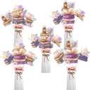 Book Themed Party Decorations for Girls Women 24pcs Purple Book Club Table Centerpieces Reading Library Birthday Table Decoration for Reading Lovers Bookworm