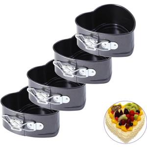 4pcs Mini Non-Stick Spring Pan | 4 Inch Heart Shaped Cake Cheesecake Pan Baking Molds for Instapot Pressure Cooker | Baking for Air Fryer Valentine's Day 4pcs Mini Non-Stick Spring Pan | 4 Inch Heart Shaped Cake Cheesecake Pan Baking Molds for Instapot Pressure Cooker | Baking for Air Fryer Valentine's Day