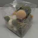 XmasExp 36PCS Velvet Christmas Ornaments Set Mixed Flocked Balls Ornaments Shatterproof Christmas Tree Decorations for Holiday,Party,HomeMixed