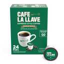 Cafe La Llave 24 Count Dark Roast Coffee Pods, Espresso Style, Compatible with Keurig Brewers, Single Serve Rich Bold Flavor (EXP 08/13/27)