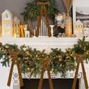 4 Pcs Large Velvet Christmas Bow, 23.5 x 8.7 Inch Long Premade Velvet Bows Ornaments Brown Christmas Tree Decorations for Staircase Fireplace Garland Wreath Rustic Crafts Xmas Holiday Decor