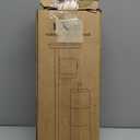 Kitsure Toilet Paper Holder Free Standing  Rustproof Metal Toilet Paper Stand for 4 Rolls with Anti-Slip Base and Shelf for Phone & Small Items, Bathroom Organizers and Storage, Medium, White (Medium - 1 Pack)