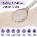 Iridescent Edible Glitter for Cocktails Luster Dust Edible Iridescent Cake Glitter 15g Food Grade Drinks Glitter Shimmer Powder for Cupcake Fondant Baking Chocolate Strawberry Candy Cookie (EXP 01/14/28)
