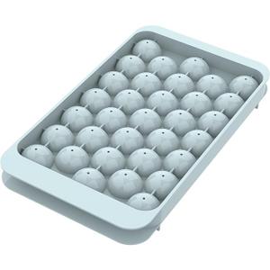 WIBIMEN Ice Cube Tray with Lid  Round Ice Tray for Freezer with Lid  Ice Cube Trays for Freezer (One Tray Only)