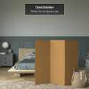 4 ft. Short Brown Temporary Cardboard Folding Screen - 3 Panels