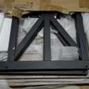 GreenForest Modern Living Room Coffee Table with 2 Tier Storage, Small Square Wood and Metal Farmhouse Center Table with Seamless One-Piece Tabletop, 27.55 Inch, Grey Wash