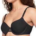 Warner's Women's Blissful Benefits Side Smoothing Underwire Bra (40D, Black)