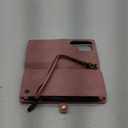Defencase for Galaxy S25 Ultra Case Wallet with RFID Blocking Card Holder for Women Men, PU Leather Magnetic Snap Flip Wristlet Strap Zipper Wallet Phone Cases for Samsung Galaxy S25 Ultra 6.9", Pink (Airy Rose Pink)