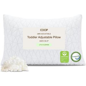 Coop Home Goods Original Toddler Adjustable Pillow, Soft, Breathable, 19" x 13" Washable Mini Bed Pillow for Kids with Premium Memory Foam and Zippered Cover, CertiPUR-US/GREENGUARD Gold, Toddler Pillow Coop Home Goods Original Toddler Adjustable Pillow, Soft, Breathable, 19" x 13" Washable Mini Bed Pillow for Kids with Premium Memory Foam and Zippered Cover, CertiPUR-US/GREENGUARD Gold, Toddler Pillow
