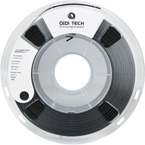 R QIDI TECHNOLOGY Glass Fiber ABS Filament 1.75mm, ABS GF25 Filament for Most FDM 3D Printers,Frosted Texture, High Hardness, High Interlayer Bond Strength500g Spool, Black