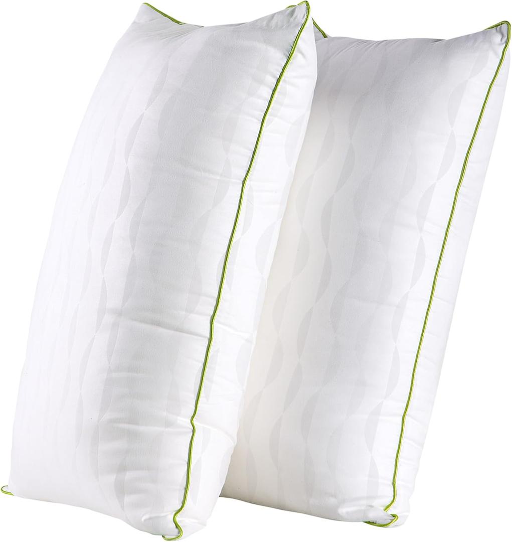 Bed Pillows King Size Set of 2,for Sleeping, Adjustable King Pillows 2 Pack with Zipper, Cooling Hotel Quality with Premium Soft Down Alternative Fill (White)