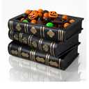Books Halloween Decorations Indoor Gothic Decor Flower Pot Candy Bowl Snack Storage Box Dark Academia Bookshelf Decor for Book Lovers