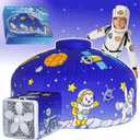 Skywin Inflatable Air Tent for Kids (77 x 50), Perfect for Social or Solo Imaginative Play, Blow Up Tent, Sets Up and Stores Away in Seconds, Toddler Playhouse (Fan NOT Included) (Space Blue)