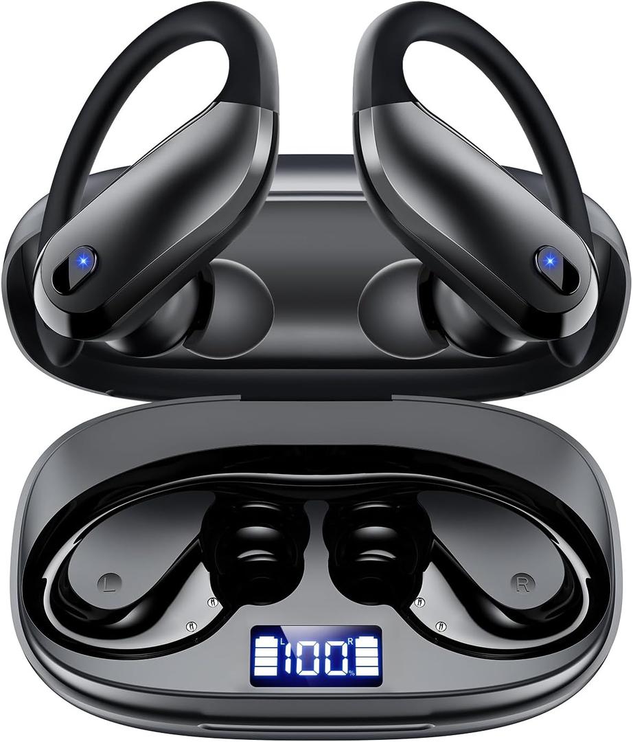 KTGEE Ear Buds Wireless Earbuds Bluetooth 5.3 Sport Headphone with 80Hrs Playtime,Running Wireless Earphones IPX7 Waterproof Earbuds,Lightweight 7.8g,Noise Cancelling Mic Bluetooth Headphones-Black