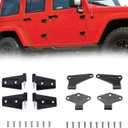2 Door Hinge Assembly Kits Compatible with 2007-2018 Jeep JK Jeep Wrangler (Interior and Outside 2 Door Hinge)