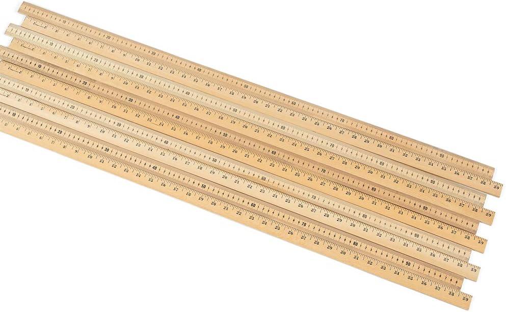 hand2mind Wood Economy Meterstick/Yardstick for School Classroom, Home, or Office (Pack of 10)