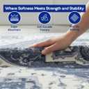 Muddy Mat® Admiral 5ft x 7ft Washable Muddy Carpet for Living Room, Bedroom & Dining Room – Modern Soft Low Pile Non Slip Carpet – Pet Friendly Waterproof Foldable Area Rugs for Home