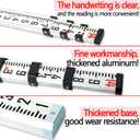 Survey Rod 14-Foot Aluminum Grade Rod - 10ths,Grade Rod,Grade Stick for Laser Level,Survey RodGrade Rods,Survey Pole,With Bubble Level, 4-Stage Telescopic,Double-Sided Scale Telescopic Leveling Rod