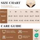 Battewa Leak Proof Underwear for Women Full Cover Incontinence Underwear Pee Proof Adult Briefs Washable Overnight 100ML (Beige, M)