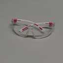 NoCry Clear Safety Glasses for Women with Adjustable Frames  Anti Fog Safety Glasses with 100% UV Protection & Scratch Resistance, ANSI Z87.1 Rated  Perfect Safety Goggles for Women, Nursing Goggles (White & Pink)