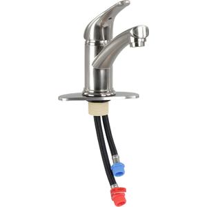 Empire Faucets 9in Brushed Nickel Single Lever Bathroom Faucet One Hole Installation Roman Tub Non-Metallic Spout for RV