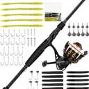 KastKing Brent Chapman Spinning & Casting Combo, Tailored Tackle Kits, Pre-spooled Design, IM6 Graphite 2Pc Blanks, 5.2:1 Gear Ratio, 9 + 1/5 + 1 Ball Bearings, Stainless Steel Guides, EVA Handles
