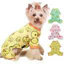 Yikeyo Dog Pajamas Small Sized Boy Girl, Cotton Stretchable Pet Clothes Jammies Puppy Outfits for Dogs Female Male, Spring Summer Doggie Pjs Doggy (Yellow Duck, XL)