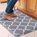 WISELIFE Kitchen Mat and Rugs Cushioned Anti-Fatigue,17.3"x 28",Non Slip Waterproof Ergonomic Comfort Mat for Kitchen, Floor Home, Office, Sink, Laundry, Grey