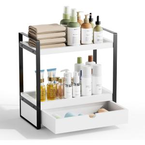 Boulphia 2-Tier Bathroom Organizer (White - New)