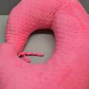 coceyese BBL Pillow After Surgery for Butt Sleeping, Brazilian Butt Lift Pillow Post Surgery Recovery for Sitting Sleeping Driving Donut Pillow for Woman Lumbar Back Cushion Seat Foam (Pink Dot)