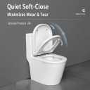Minsha soft sealed toilet seat,16.7”LX13.5“W compatible with D/U-shaped extended bucket, quick release, easy to install, easy to clean, non discolored, thick and durable plastic material, white(M17“)