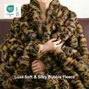 Faux Fur Throw for Couch - Leopard Brown Bubble Blanket 50"x60" | Fluffy Plush Fuzzy Cheetah Throw for Sofa & Bed, Super Soft Cozy Comfrt Blanket,Luxury Aesthetic Leopard Decor Gift for Women