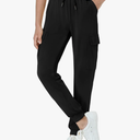 EXARUS Girls Pants Cargo Joggers Teen Slim Fit with Zip Pockets Kids Quick Dry Lightweight Drawstring High Waisted, Size -M