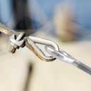 QWORK Eye Bolts, 10 Pack 1/4" x 4" Stainless Steel Long Threaded Eyebolts with Nuts, for Hanging or Securing Cables