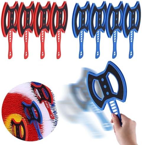 Throwing Axe for Bristle Throwing Targe,8pcs Plastic Axes, 8pcs Throwing Stars