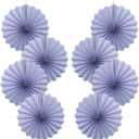 Purple Birthday Decorations,DIY Purple Paper Fans Hanging Decoration ,Party Decorations for Adults 12in,Little Mermaid Party Decor,Baby Shower Decorations 30 Color DIY Set (Light Purple)