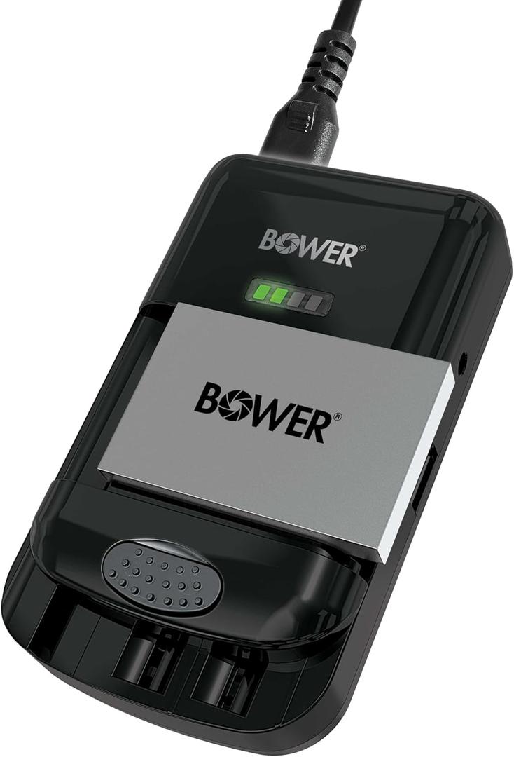 Bower Universal Battery Charger for DSLRs, Cameras, Camcorders, 3.7V/7.4V Li-ion Batteries, 5.04W Power Output