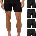 32 DEGREES mens Mens 4-pack Active Mesh Quick Dry Performance Boxer Brief (Black, XXL)