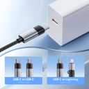 WSKEN 2 in 1 USB C to USB C/Lightning Cable - 100W PD Fast Charging with Creative Massager Design, 4.5FT Type C Cable for iPhone Samsung Google Switch MacBook iPad Tablet