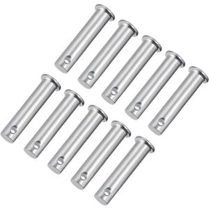 uxcell Single Hole Clevis Pins,10mm x 45mm Flat Head Zinc-Plating Steel 10 Pcs