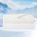 Amlie Home Waffle Cooling Comforter Twin Size, Q-Max 0.45 Reversible Lightweight Cooling Blanket for Hot Sleepers, Breathable Bedding for Night Sweats, 68"x90", White