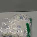 jinchan Floral Kitchen Curtains 36 Inch Linen Tier Curtains Farmhouse Cafe Half Window Drapes Over Sink Light Filtering for Living Room Laundry RV Rod Pocket 2 Panels Blue on Beige