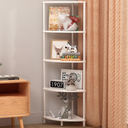 Greatseas 5 Tier Corner Shelf Stand, 44.1" Kitchen Shelf Organizer with Metal Frame, Small Corner Shelf for Bathroom Organization & Storage, Marble White Corner Shelf for Kitchen Decor Accessories