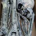 JOYIN 5 Pcs Halloween Skeleton Decorations Outdoor, Life Size Skeleton Yard Stakes, Groundbreaker Skulls Decor for Graveyard Yard Lawn Garden Ground Party Supplies