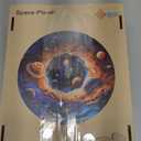 MEATRN 200 Pieces Wooden Puzzles for Adults - Planet Theme Colorful Astronomy Jigsaw Puzzle, Relaxing Space Puzzle Gift, Family Night Activity and Brain Challenge, 11.2x11.3 In (Small)