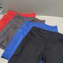 CADMUS 3/4 Pack Women Biker Compression Short Leggings for Yoga with Big Pockets (Large, 4 Packs: Black+Grey+Blue+Red)