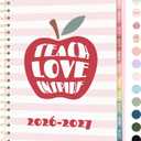 Teacher Planner 2026-2027, Forvencer Academic Planner 2026-2027, Jul 2026 - Jun 2027, 8.5"x11", Weekly & Monthly Planning Book with 7 Periods, School Agenda for Teacher Student, A4, Fruit Style