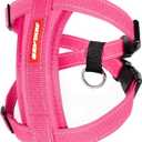 EzyDog Chest Plate No Pull Dog Harness Escape Proof Harness with Reflective Stitching and Comfort Padding for Easy Walks, Training & Control - Car Restraint Included (Medium, Pink)