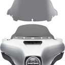 WYNMOTO 10.5" Smoke Wave Windshield Windscreen Wind Splitter Compatible for 2014-2024 Harley Davidson Touring Street Glide Electra Glide 2014 2015 2016 2017 2018 2019 2020 2021 2022 2023